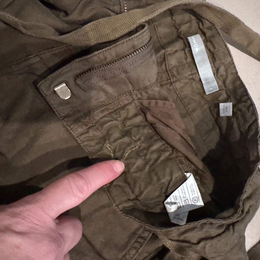 Woman's James Perse Utility Cargo Pants - Dark Olive 1 - Picture 2 of 5